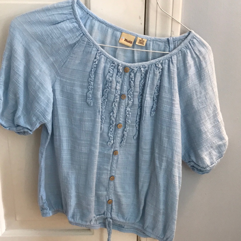 MUDD blue buttoned shirt